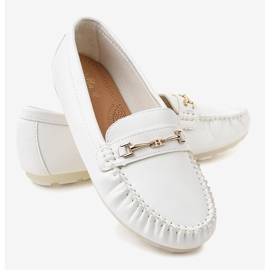 Mocasín bailarina en piel ecológica blanco FM3102A 3