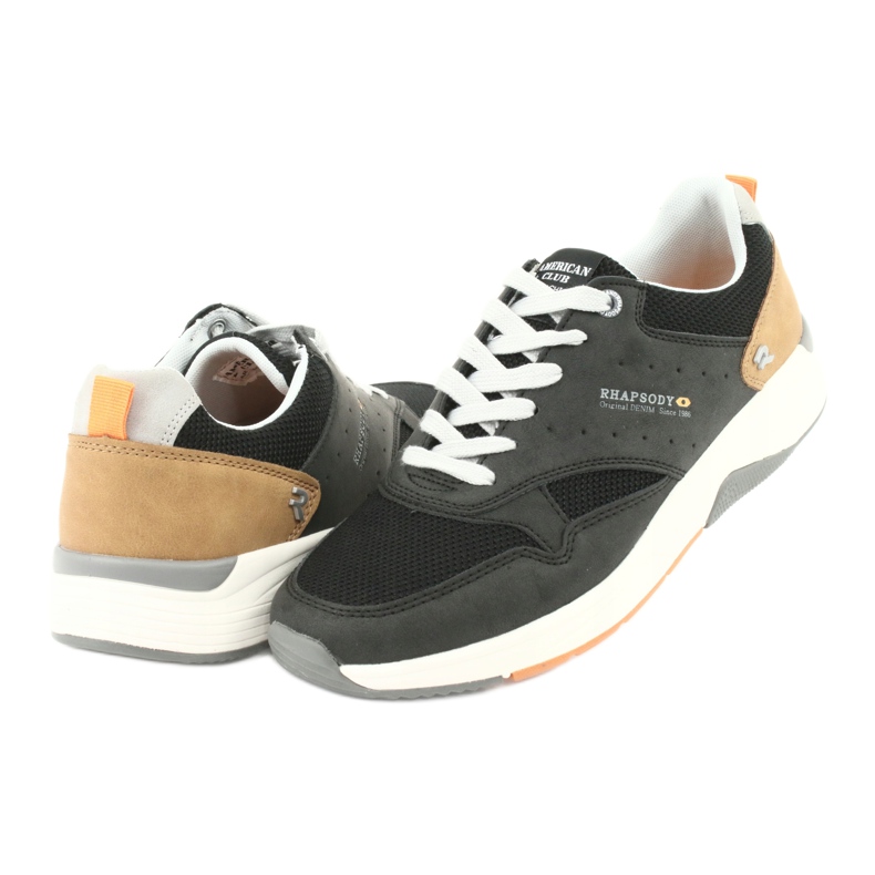 Zapatillas deportivas de hombre American Club RH19 negro 4