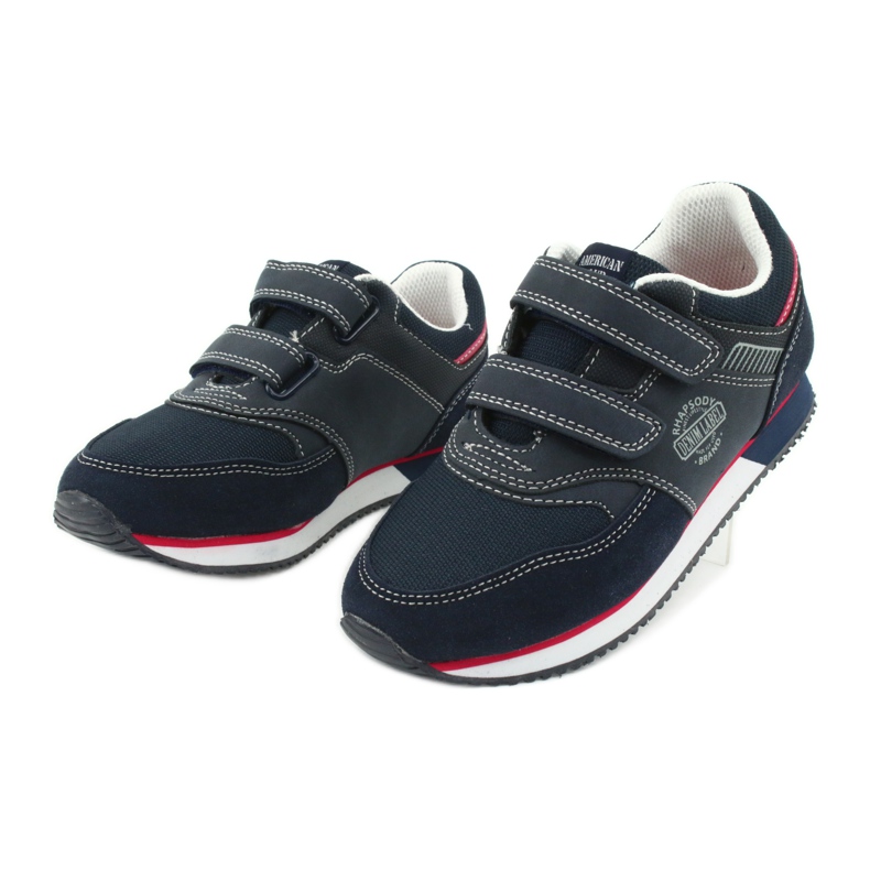 American Club Zapatillas deportivas americanas, azul marino RH20 rojo 3