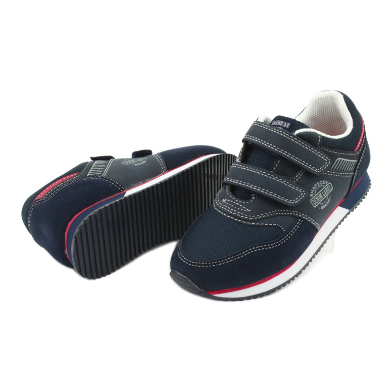 American Club Zapatillas deportivas americanas, azul marino RH20 rojo 5
