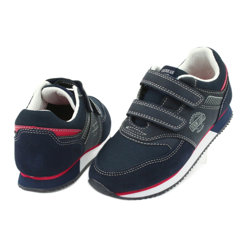 American Club Zapatillas deportivas americanas, azul marino RH20 rojo 4