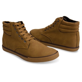 Zapatillas altas con estilo Y034 Camel marrón 4