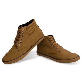 Zapatillas altas con estilo Y034 Camel marrón 3