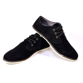 Elegantes zapatos de ante 611 negro 6