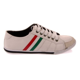 Zapatillas Con La Bandera Italiana 807 Blanco negro 2