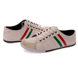 Zapatillas Con La Bandera Italiana 807 Blanco negro 3
