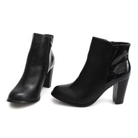 Botines Barnizados F034 Negro 1
