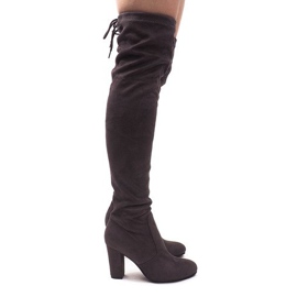 Botas de ante en el poste 6221-2 gris 1