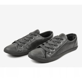 Zapatillas grises con lazo 3057-3 3