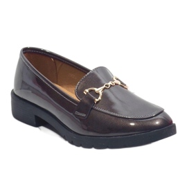 Zapatos de mujer mocasines grises A9002 1