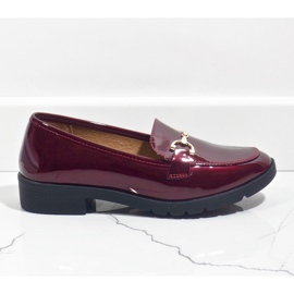 Zapatos de mujer mocasines rojos A9002 2