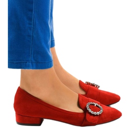Tacones de ante rojo L419 2