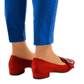 Tacones de ante rojo L419 3