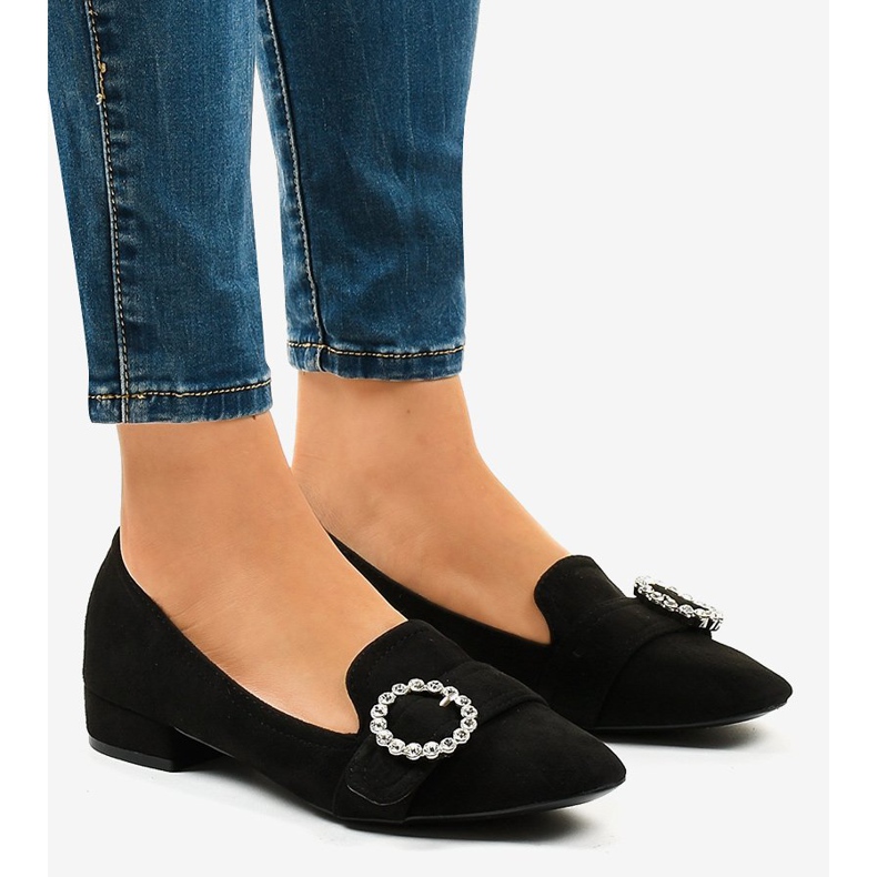 Tacones de ante negro L419 1