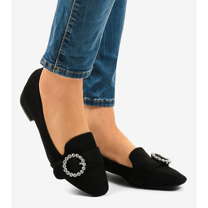 Tacones de ante negro L419 2