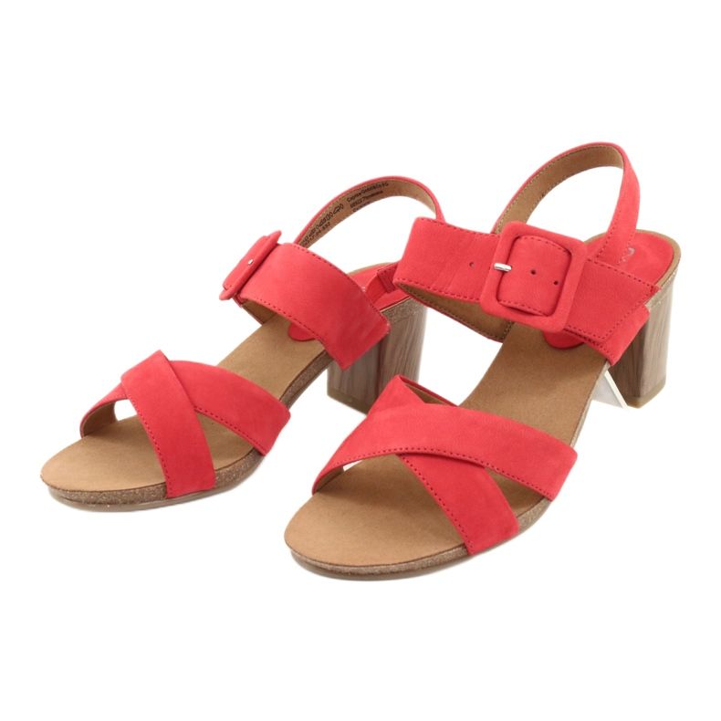 Sandalias rojas en el poste Caprice 28317 rojo 3