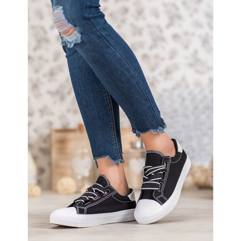 SHELOVET Cómodas zapatillas textiles negro 1 SHELOVET Cómodas zapatillas textiles negro 1