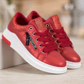 SHELOVET Zapatos deportivos de moda rojo 4