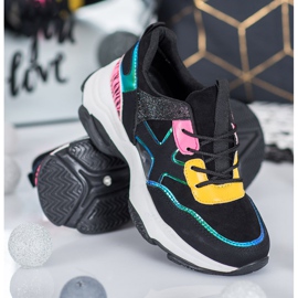 Marquiz Zapatillas con estilo en la plataforma negro multicolor 3