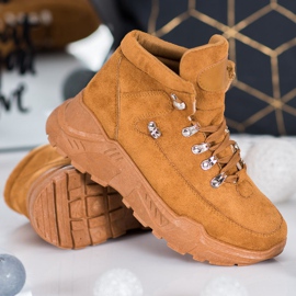 Queentina Zapatillas de gamuza marrón 3