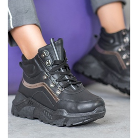 Queentina Zapatillas cálidas negro 5
