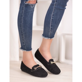Fama Mocasines de textil negro 4