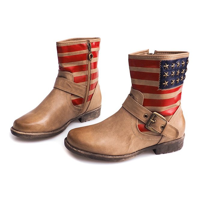 Warm Booties Jodhpur boots Y350 Beige 2