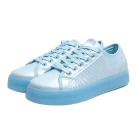 Zapatillas de mujer creepers azules F-2969 5