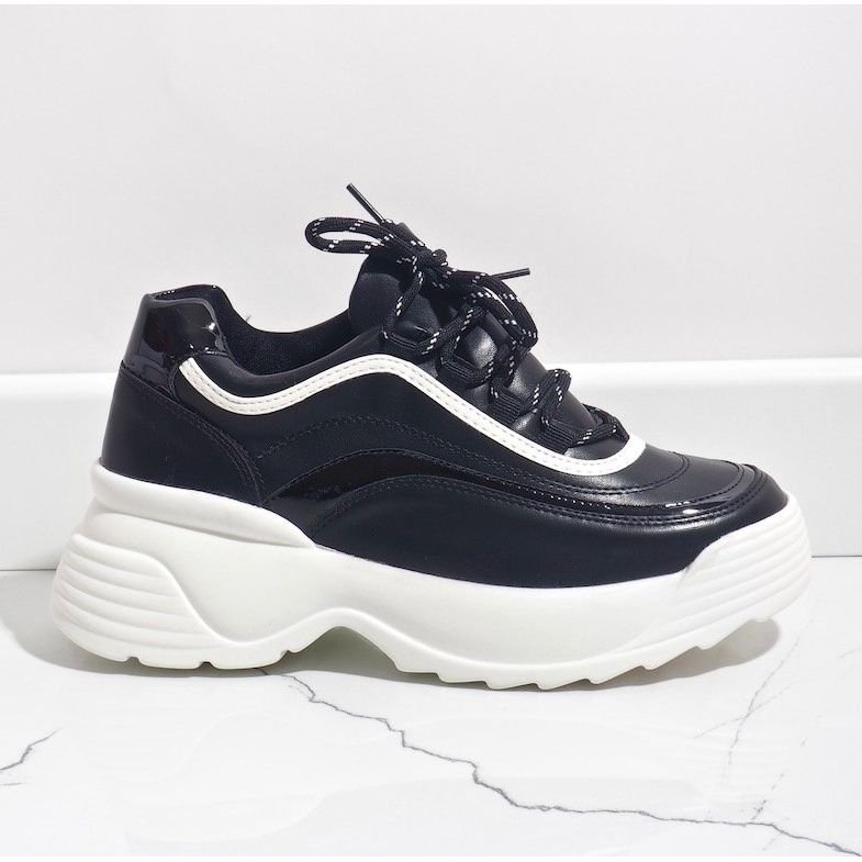 Deportivas negras de polipiel 7918-Y negro 2 Deportivas negras de polipiel 7918-Y negro 2