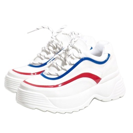 Deportivas blancas de ecopiel 7918-Y blanco multicolor 1