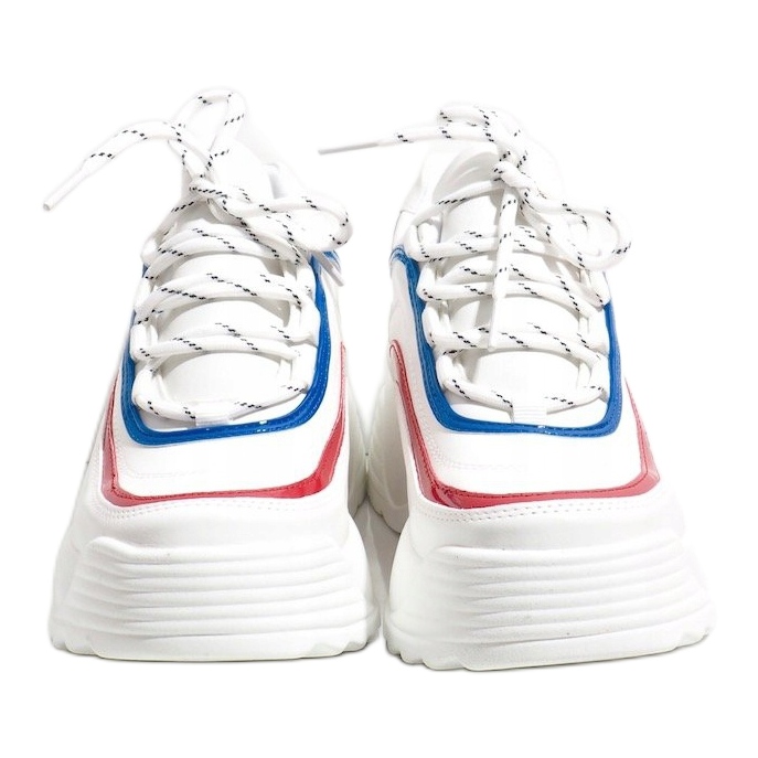Deportivas blancas de ecopiel 7918-Y blanco multicolor 2