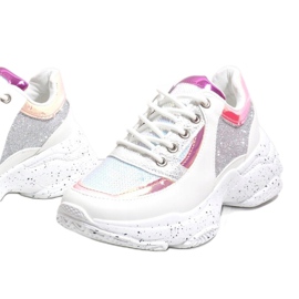Zapatillas deportivas blancas con HL-08 blanco multicolor 3
