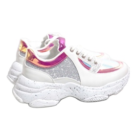 Zapatillas deportivas blancas con HL-08 blanco multicolor 4
