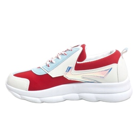 Deportivas blancas de mujer W-3112 blanco rojo multicolor 2