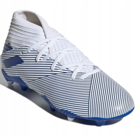 Las botas de fútbol adidas Nemeziz 19.3 Fg Jr EG7245 gris plata 3