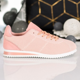 SHELOVET Zapatos atados en la plataforma naranja rosado 2