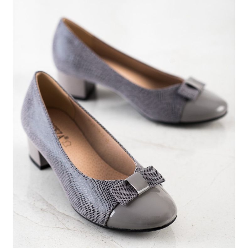 Zapatos de salón con lazo VINCEZA gris 2