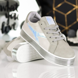 Ideal Shoes Zapatillas Con Efecto Holo gris 1