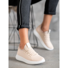 SHELOVET Calzado deportivo con malla marrón 1