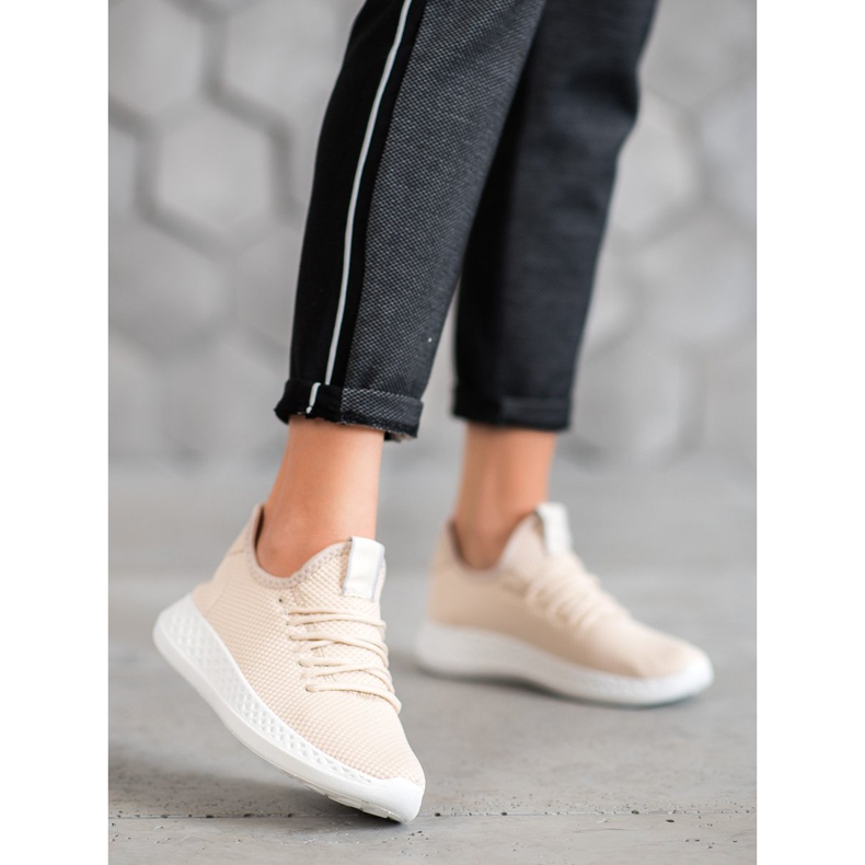 SHELOVET Calzado deportivo con malla marrón 2