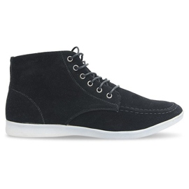Zapatos Altos Ante Y035 Negro 1