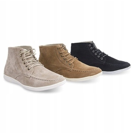 Zapatos Altos Ante Y035 Negro 2