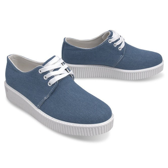 Botas Creepers en la plataforma azul SB-A11 1