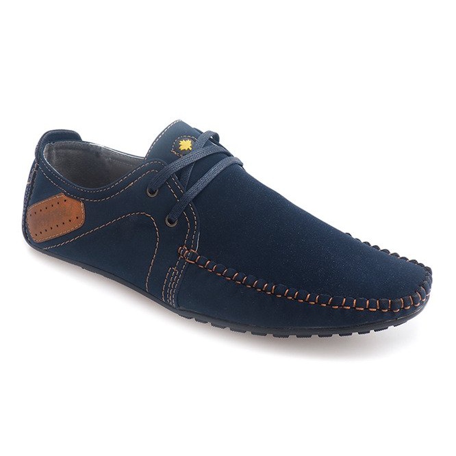 Mocasines Piel Cordones MA18 Azul Marino 1