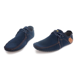 Mocasines Piel Cordones MA18 Azul Marino 2