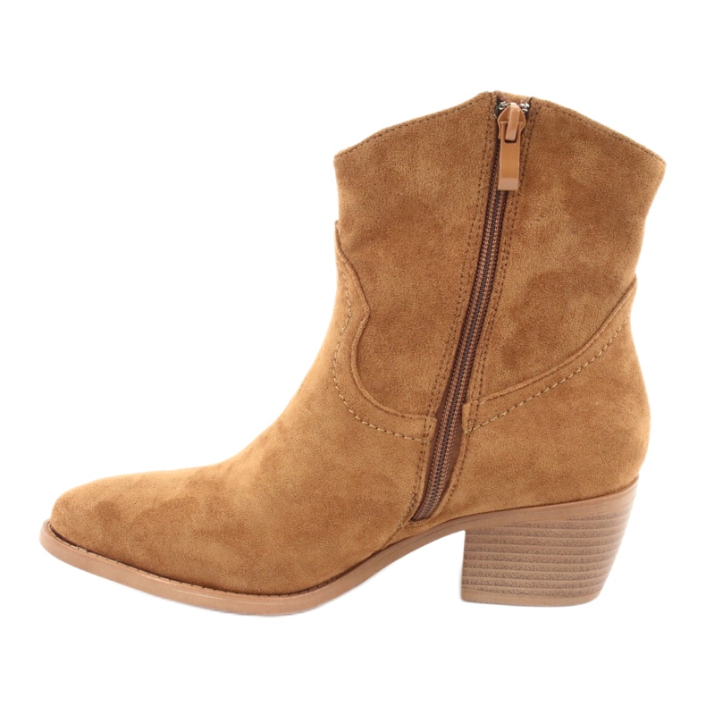 M.Daszyński Botas de vaquero casual para mujer Daszyński 1921, ante marrón 2