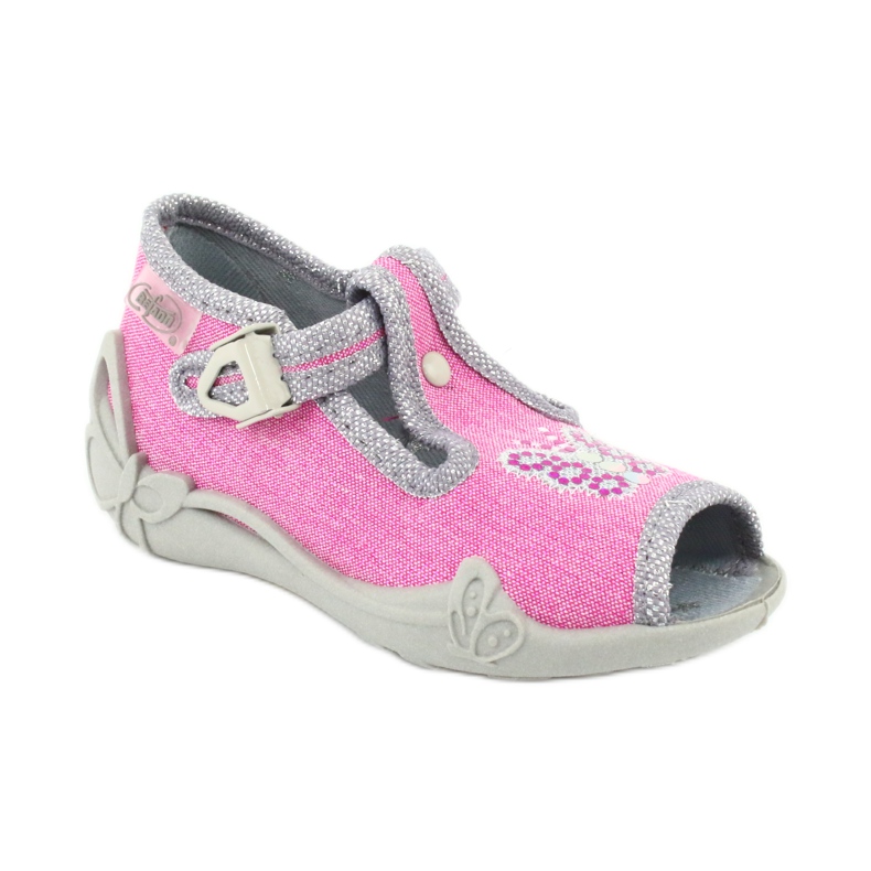 Calzado infantil befado 213P111 rosa gris 1