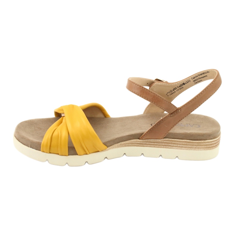 Sandalias de piel Caprice beige / limón marrón amarillo 2