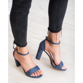 Goodin Sandalias de gamuza en una barra azul 2 Goodin Sandalias de gamuza en una barra azul 2