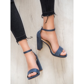 Goodin Sandalias de gamuza en una barra azul 7